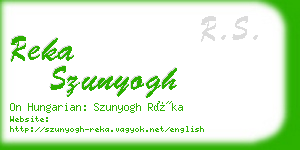 reka szunyogh business card